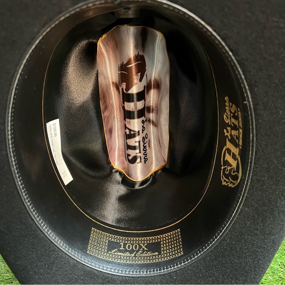 Mens/Women cowboy cowgirl Western 100X Felt Hat Tejana Vaquera Black Marlboro - Picture 5 of 6